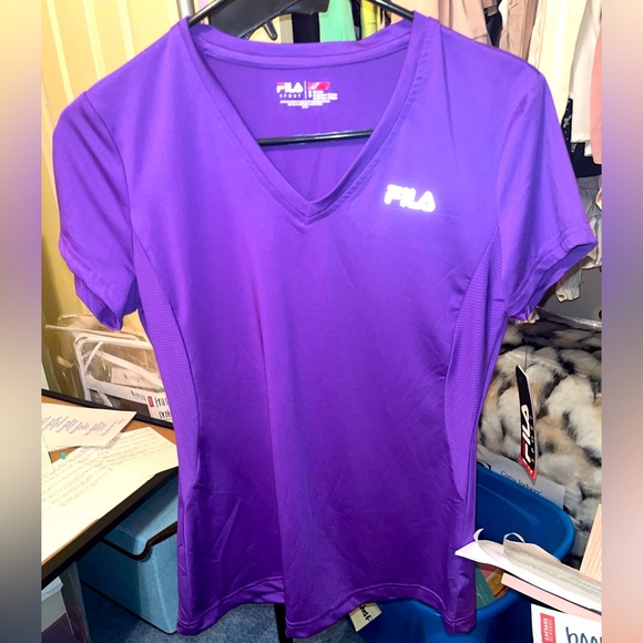 Fila Tops - Womens Fila Purple Short Sleeve Shirt- size Small